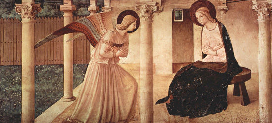 "Bebudelsen", malt av Fra Angelico